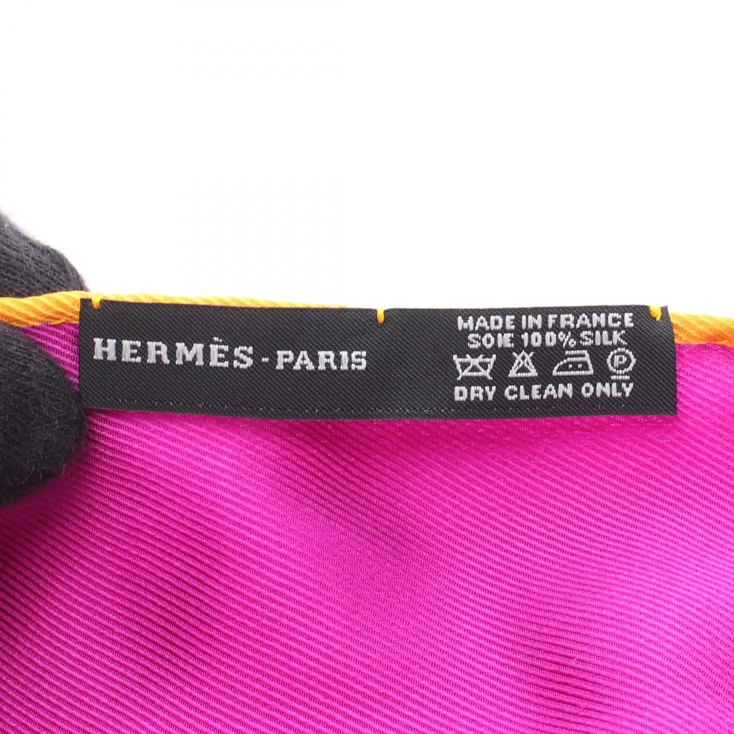 フリンジ ストール シルク パープル イエロー マルチカラー エルメス 財布・小物 HERMES