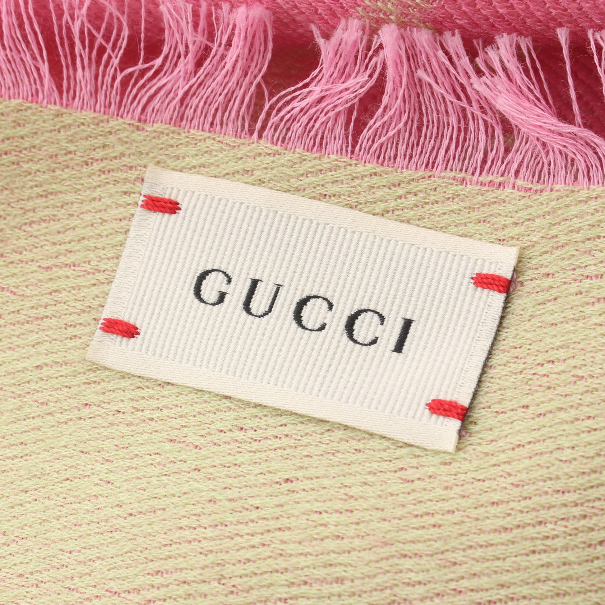 GG柄 ストール ショール ウール コットン ピンク グッチ 財布・小物 GUCCI