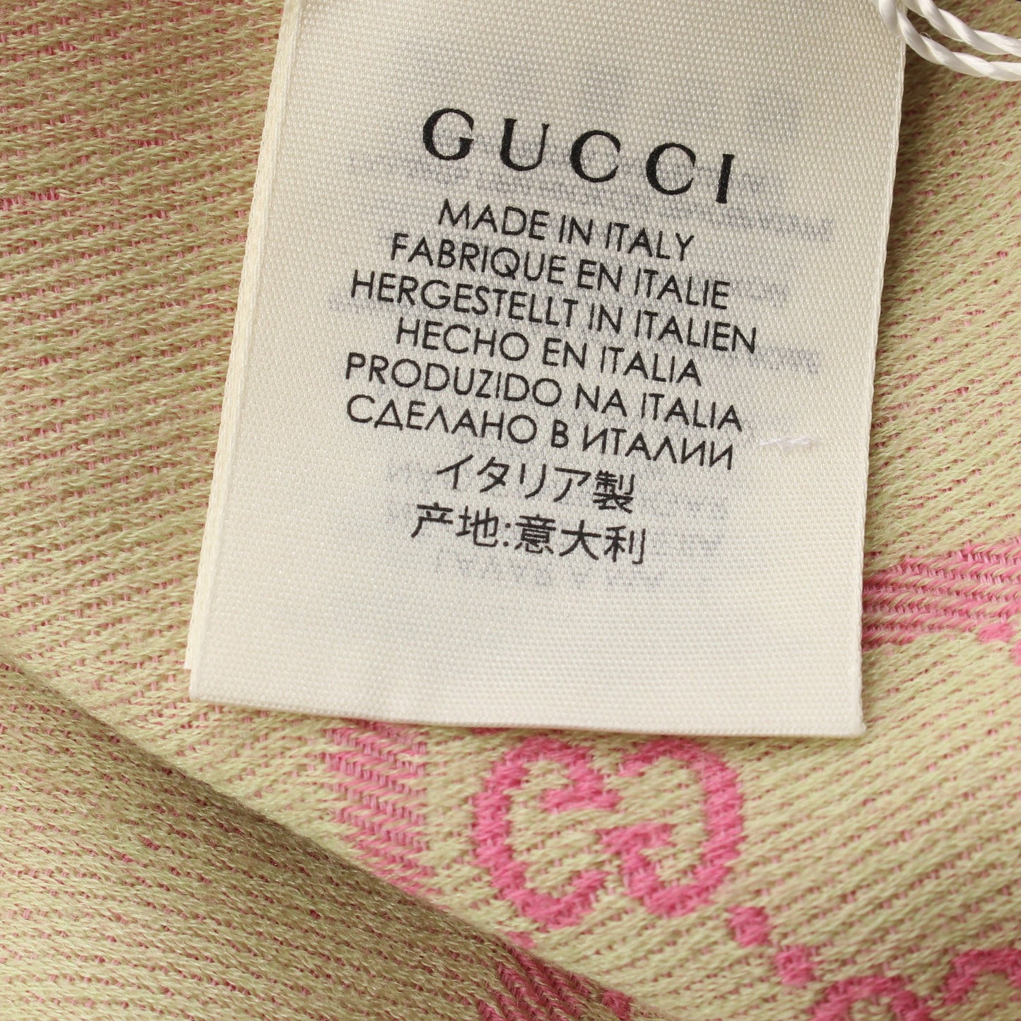 GG柄 ストール ショール ウール コットン ピンク グッチ 財布・小物 GUCCI
