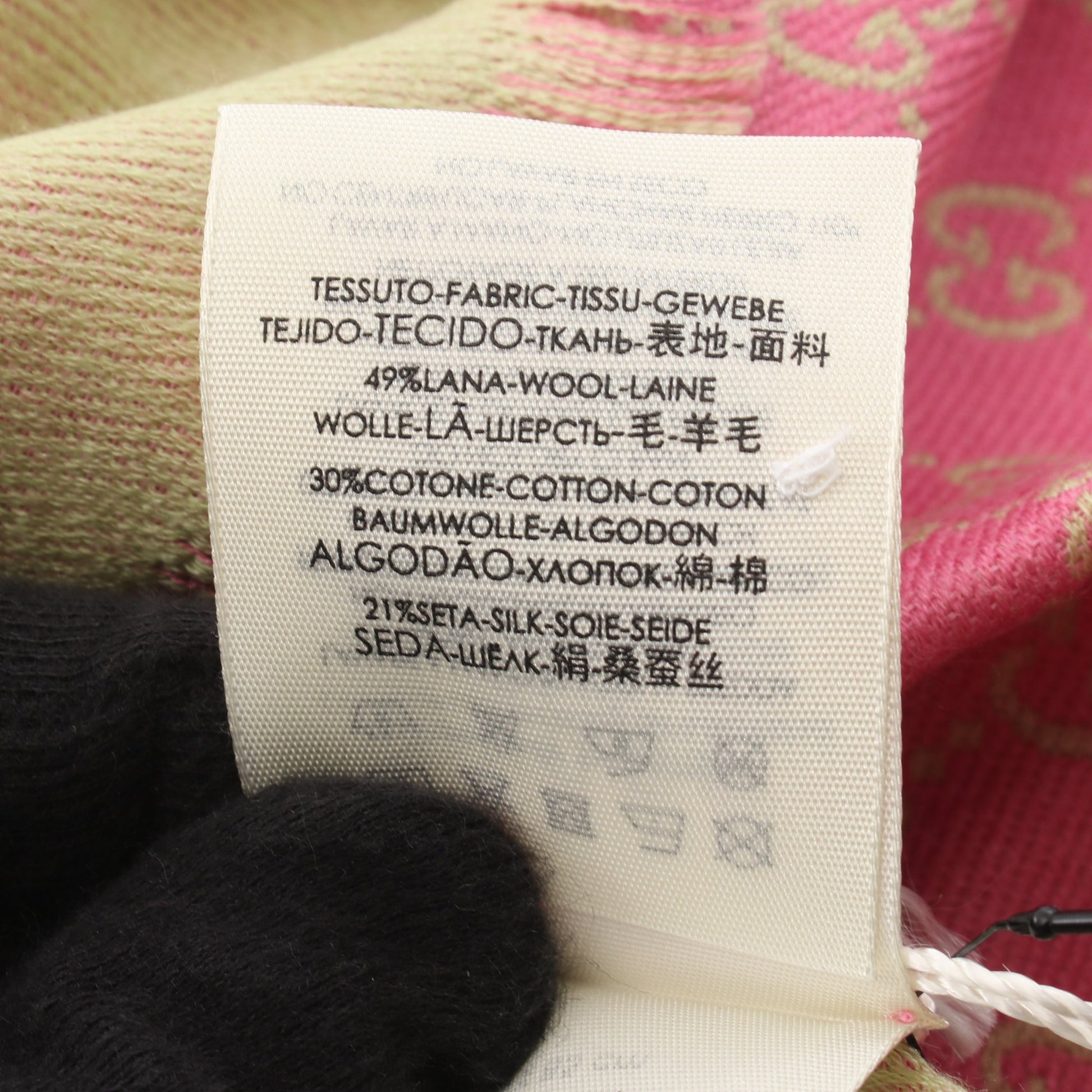 GG柄 ストール ショール ウール コットン ピンク グッチ 財布・小物 GUCCI