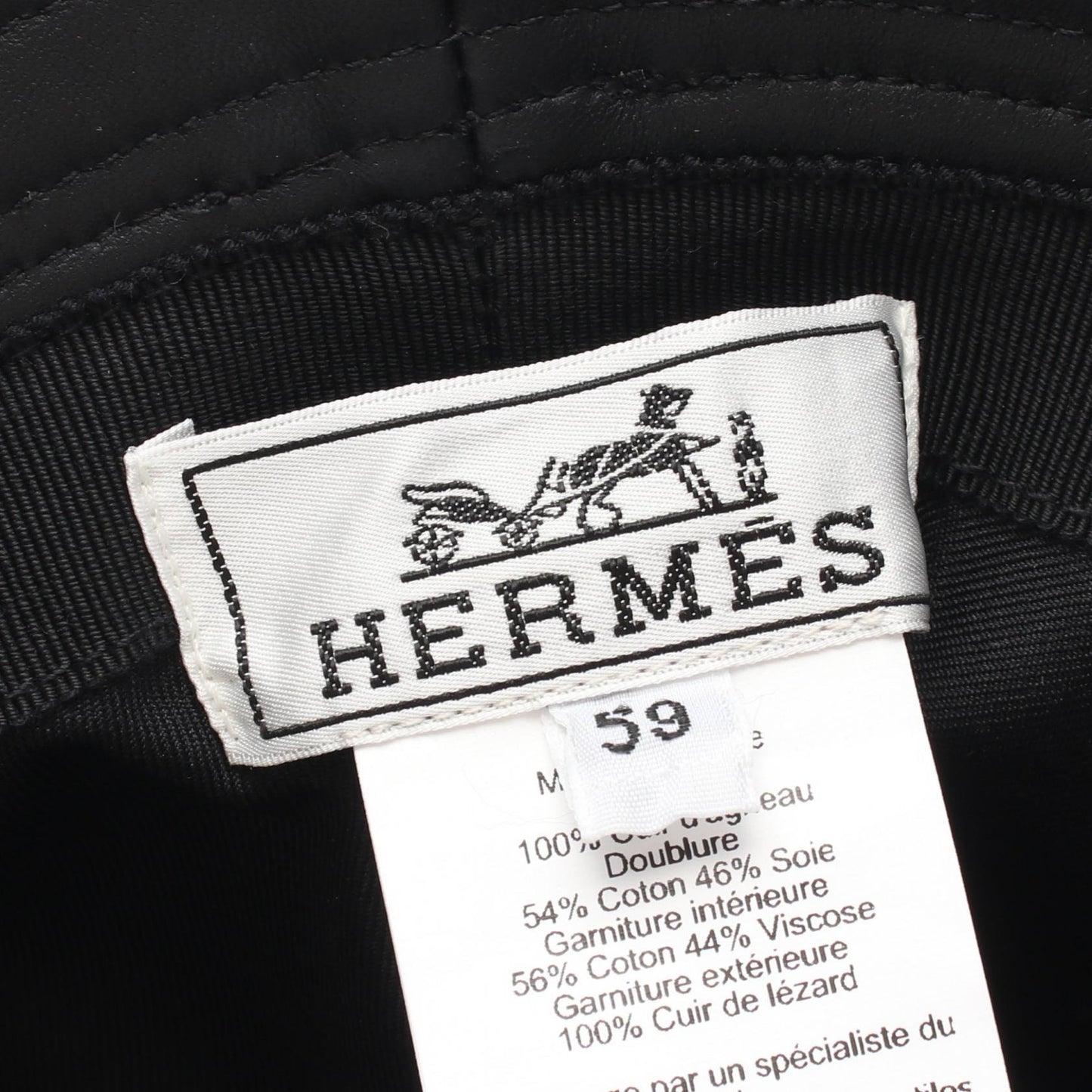 カイロス ハット ラムレザー リザード ブラック エルメス 財布・小物 HERMES