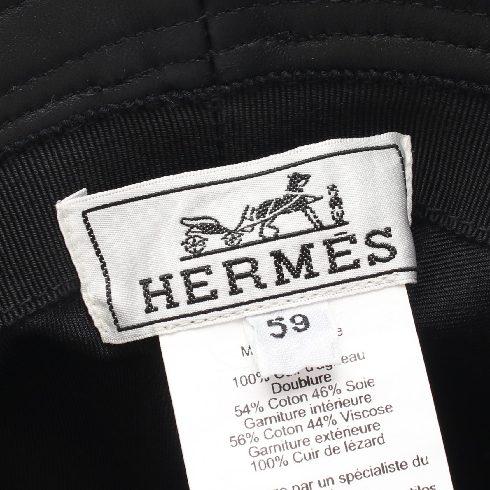 カイロス ハット ラムレザー リザード ブラック エルメス 財布・小物 HERMES
