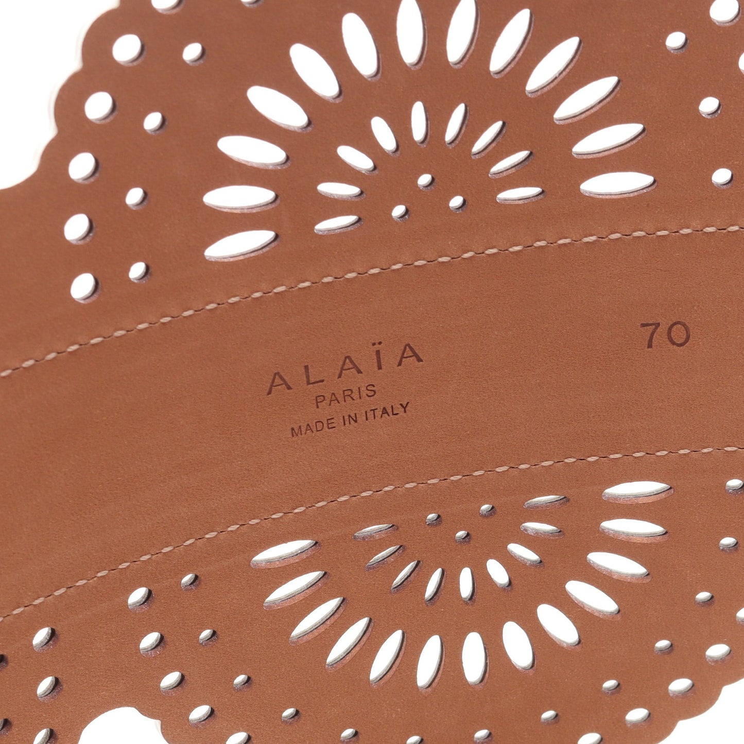 コルセットスタッズ ベルト レザー オフホワイト アライア 財布・小物 ALAiA