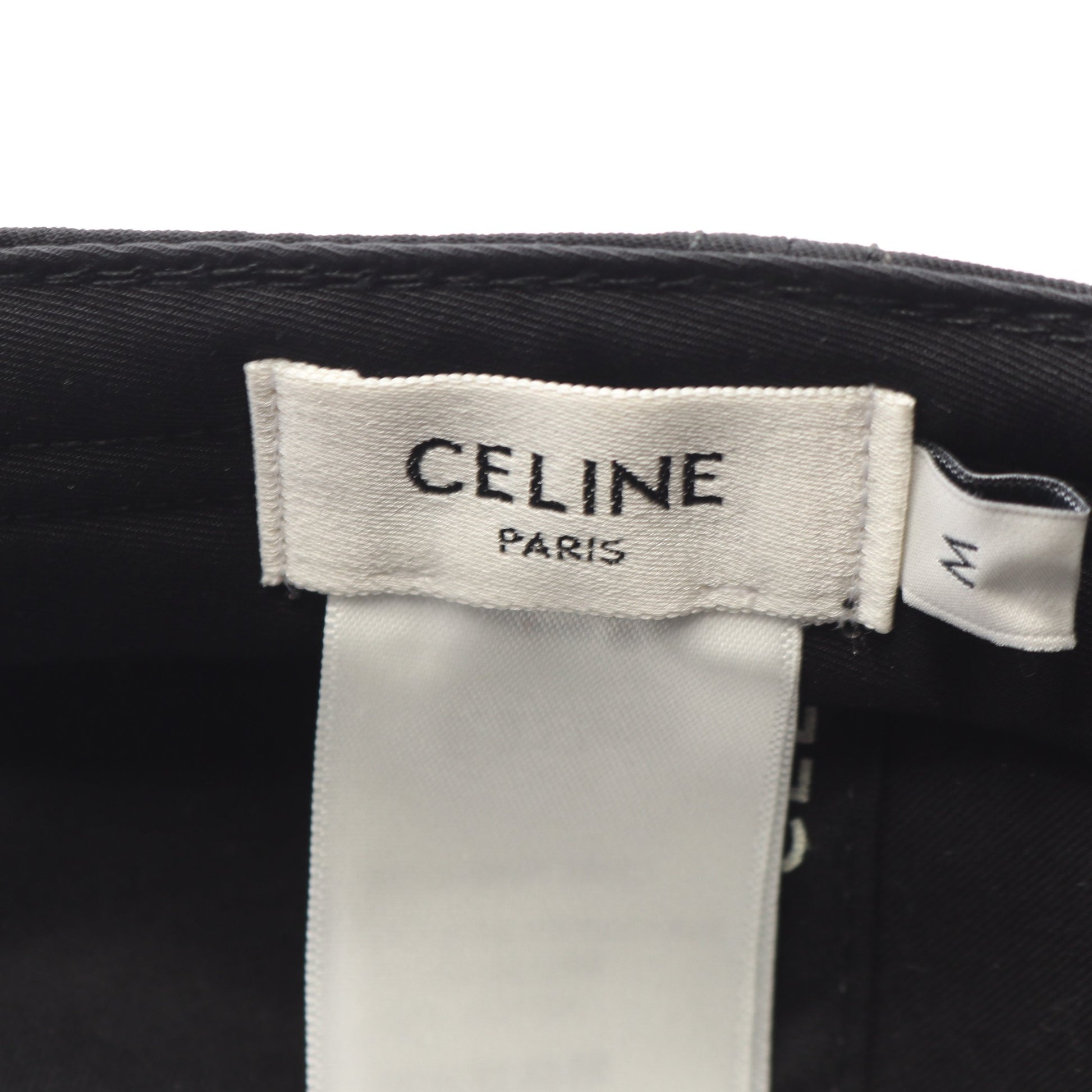 ロゴ刺繍 ベースボール キャップ コットン ブラック セリーヌ 財布・小物 CELINE