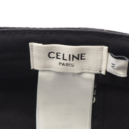 ロゴ刺繍 ベースボール キャップ コットン ブラック セリーヌ 財布・小物 CELINE