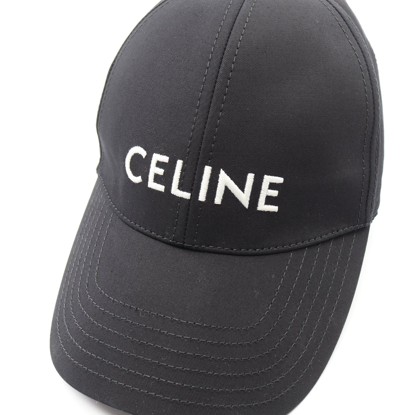 ロゴ刺繍 ベースボール キャップ コットン ブラック セリーヌ 財布・小物 CELINE