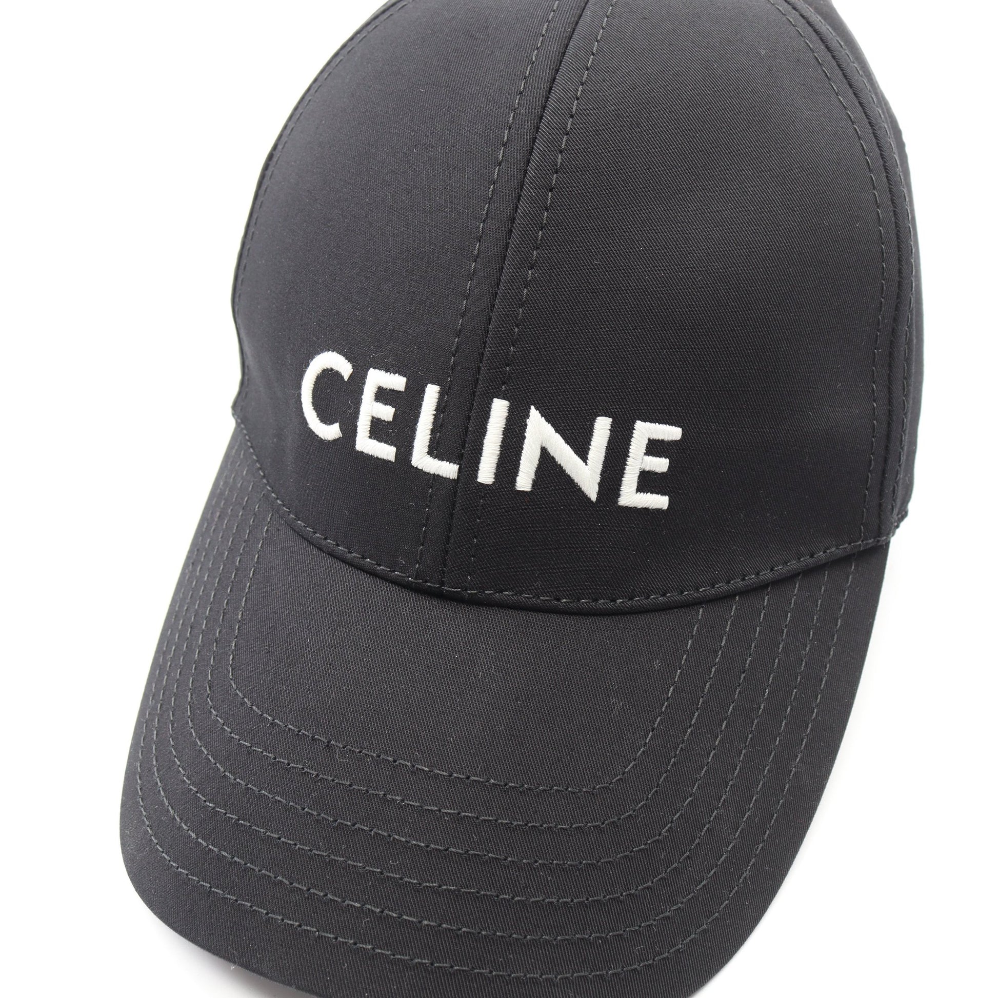 ロゴ刺繍 ベースボール キャップ コットン ブラック セリーヌ 財布・小物 CELINE