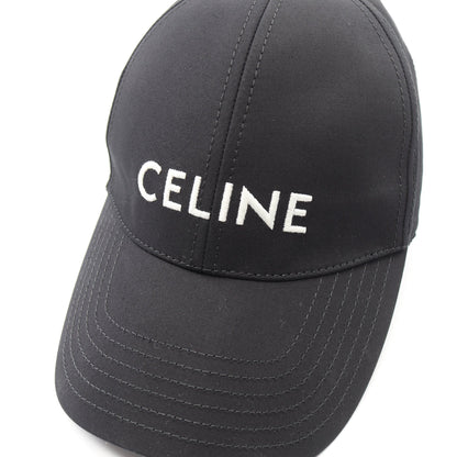 ロゴ刺繍 ベースボール キャップ コットン ブラック セリーヌ 財布・小物 CELINE