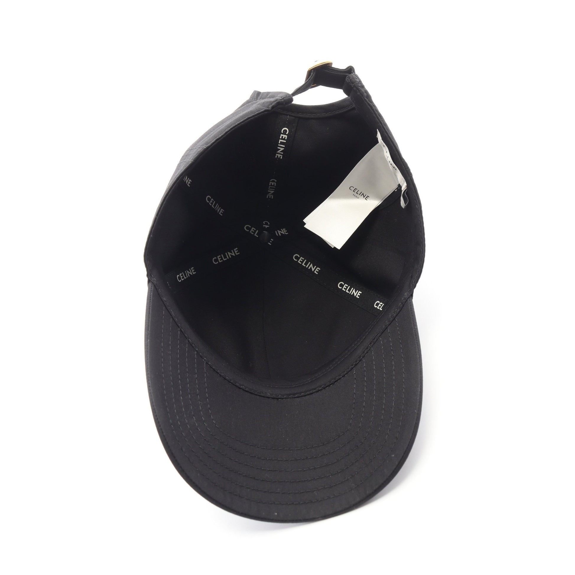ロゴ刺繍 ベースボール キャップ コットン ブラック セリーヌ 財布・小物 CELINE