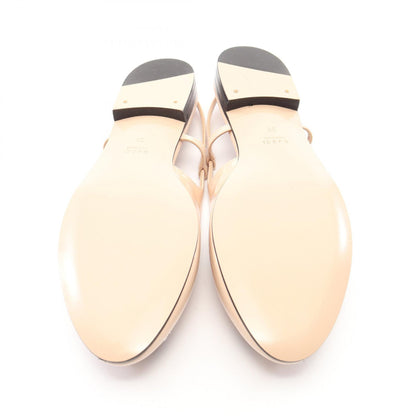 ダブルG バレエシューズ サンダル エナメルレザー ライトベージュ グッチ シューズ GUCCI