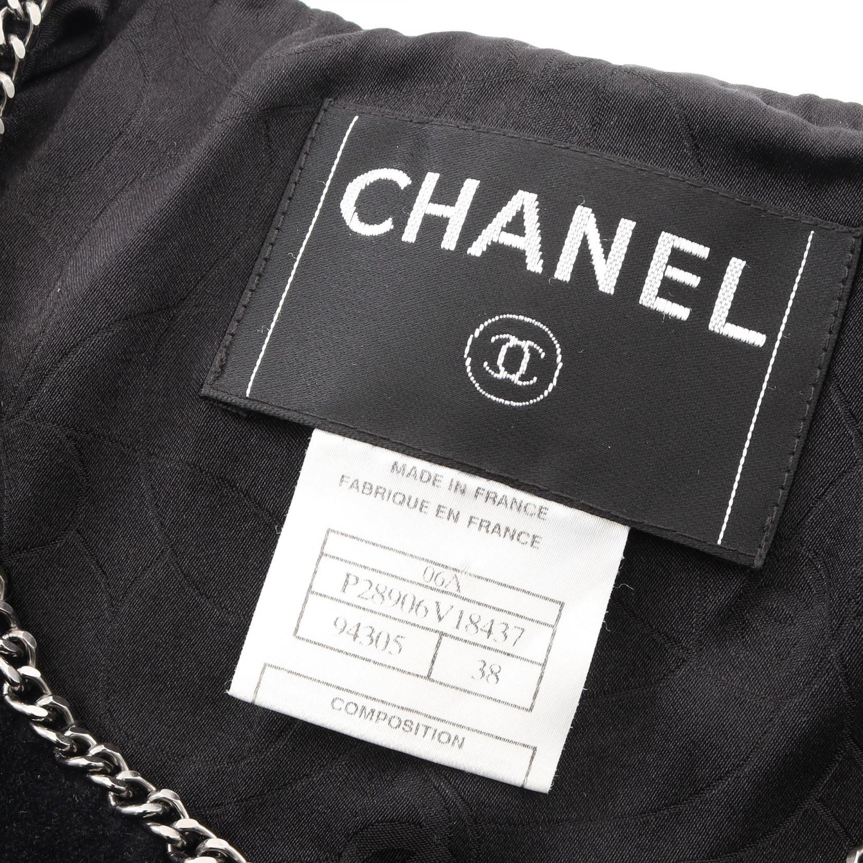 ココマークボタン チェーン ノーカラージャケット コットン ダークネイビー シャネル アウター CHANEL