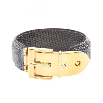 ベルトモチーフ バングル GP リザード ブラック ゴールド グッチ アクセサリー GUCCI