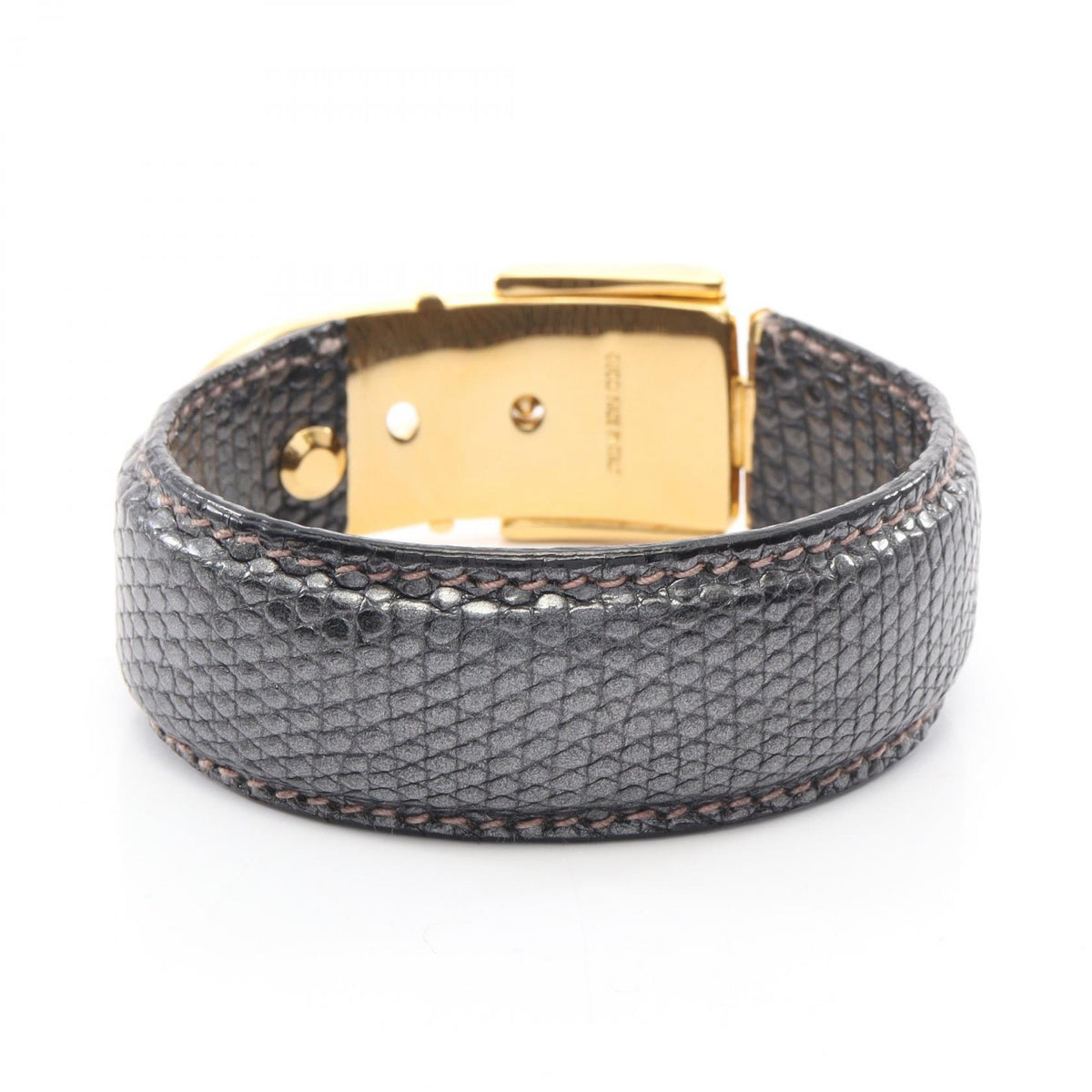 ベルトモチーフ バングル GP リザード ブラック ゴールド グッチ アクセサリー GUCCI
