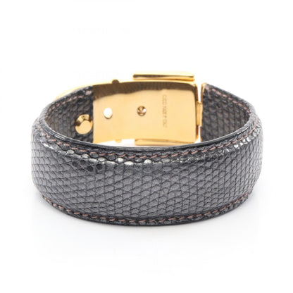 ベルトモチーフ バングル GP リザード ブラック ゴールド グッチ アクセサリー GUCCI