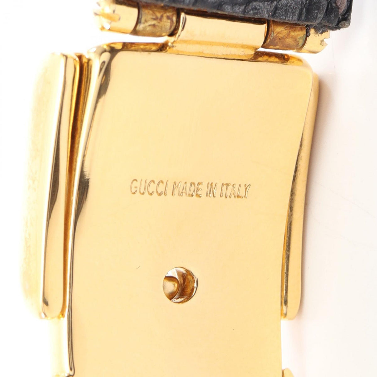 ベルトモチーフ バングル GP リザード ブラック ゴールド グッチ アクセサリー GUCCI