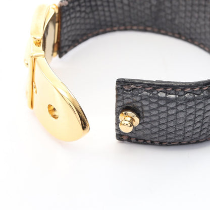 ベルトモチーフ バングル GP リザード ブラック ゴールド グッチ アクセサリー GUCCI