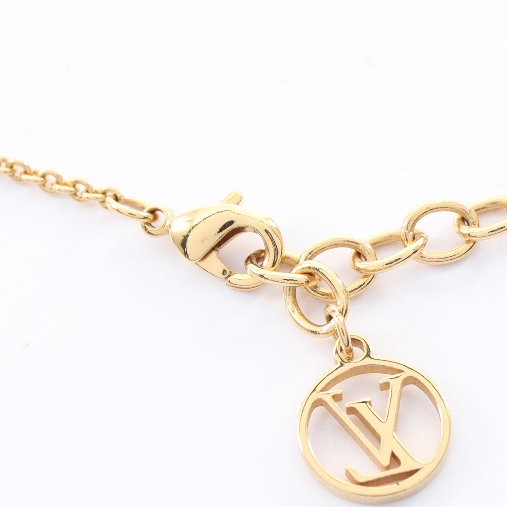 LVアイコニック ネックレス GP エナメル ゴールド ライトピンク ルイヴィトン アクセサリー LOUIS VUITTON