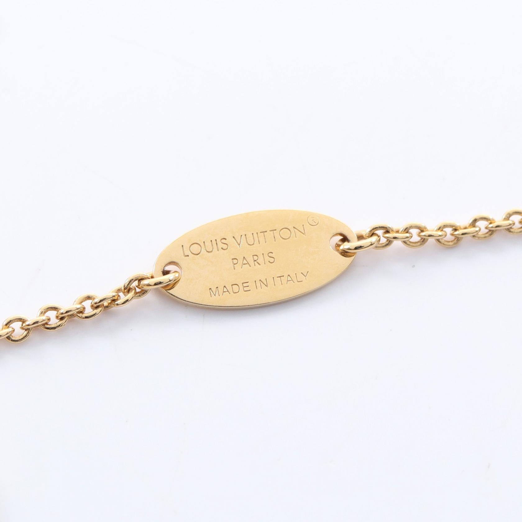 LVアイコニック ネックレス GP エナメル ゴールド ライトピンク ルイヴィトン アクセサリー LOUIS VUITTON