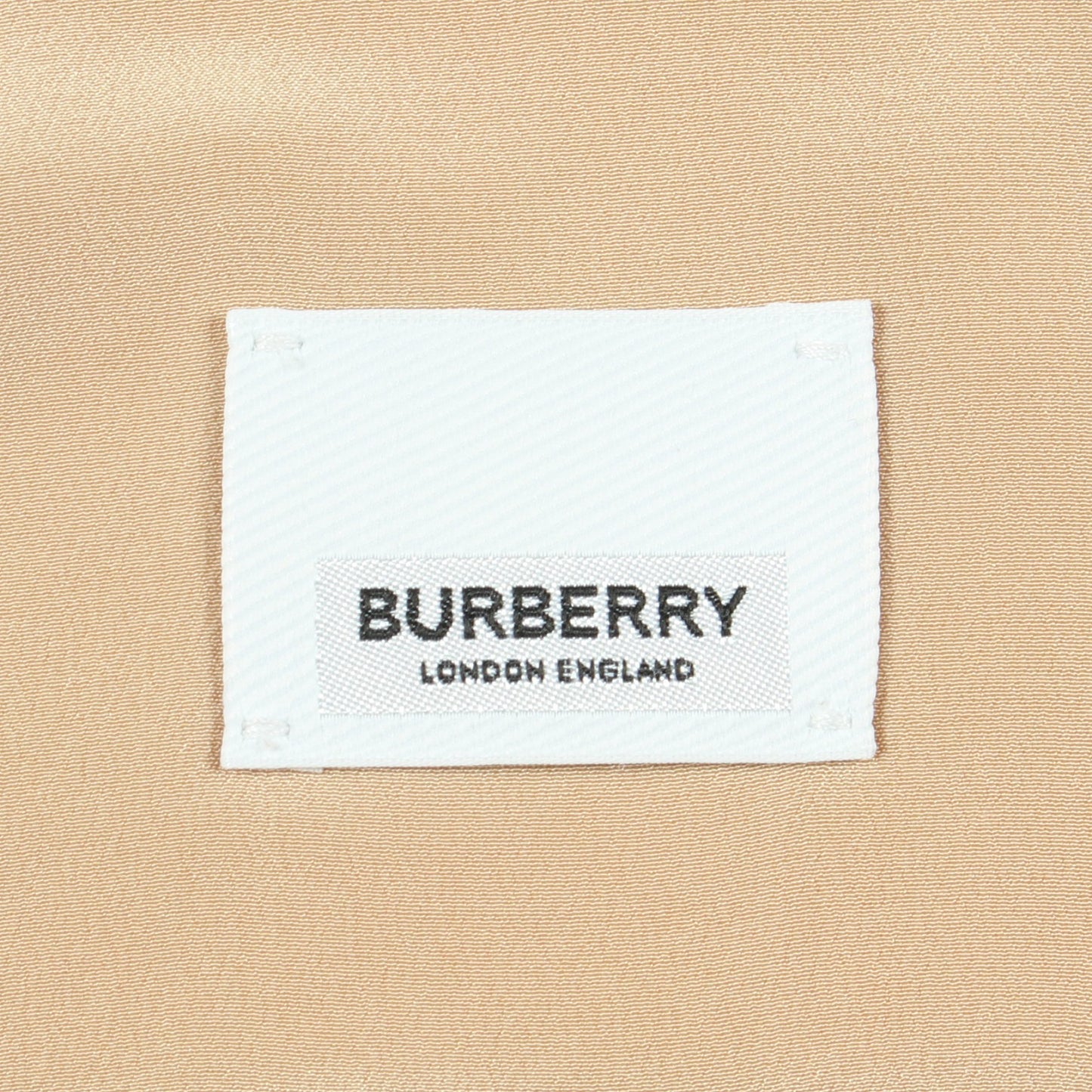 ロゴ ボタンダウン 長袖 シャツ シルク ベージュ イエロー バーバリー トップス BURBERRY