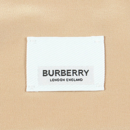 ロゴ ボタンダウン 長袖 シャツ シルク ベージュ イエロー バーバリー トップス BURBERRY