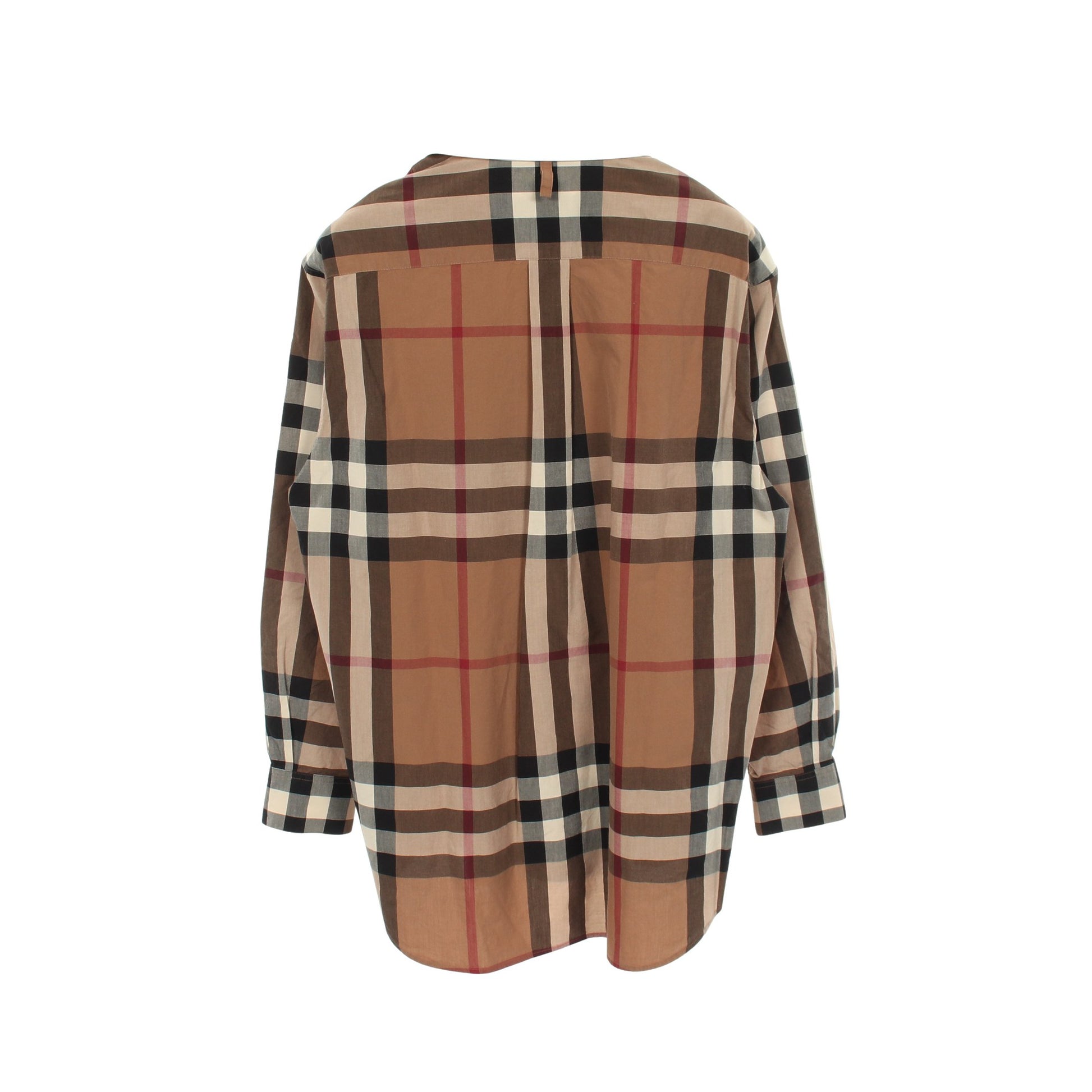 チェック ボタンダウン 長袖 シャツ コットン ブラウン マルチカラー バーバリー トップス BURBERRY