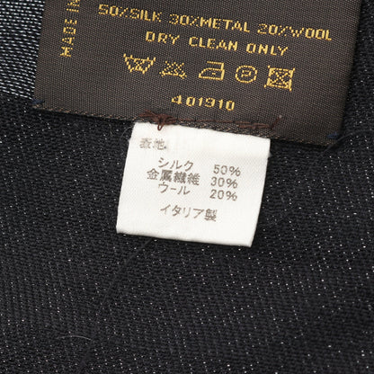 モノグラム ショール シルク ウール ブラック グレー ルイヴィトン 財布・小物 LOUIS VUITTON