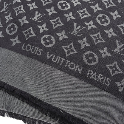 モノグラム ショール シルク ウール ブラック グレー ルイヴィトン 財布・小物 LOUIS VUITTON