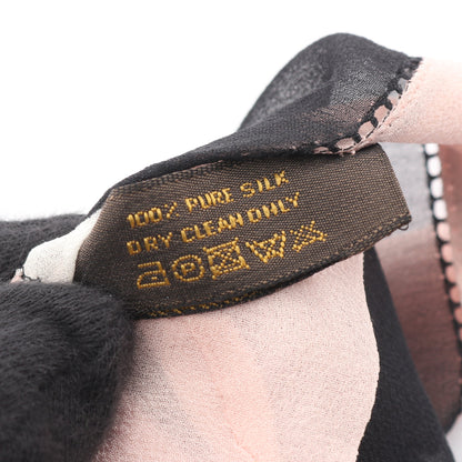 総柄 スカーフ シルク ブラック ホワイト ライトピンク ルイヴィトン 財布・小物 LOUIS VUITTON