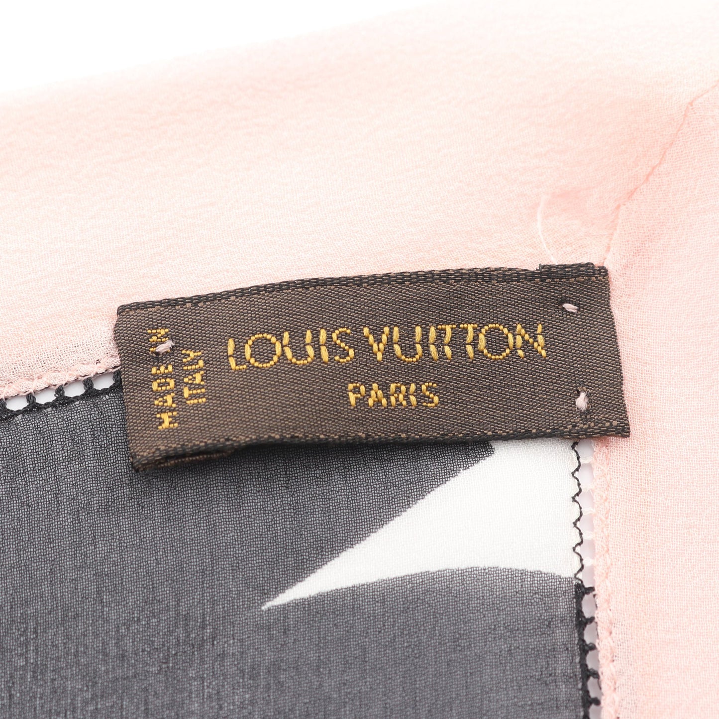 総柄 スカーフ シルク ブラック ホワイト ライトピンク ルイヴィトン 財布・小物 LOUIS VUITTON