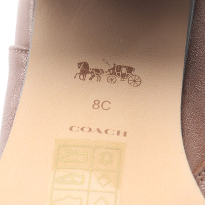 シャナ ブーティー ブーツ レザー ブラウン コーチ シューズ COACH