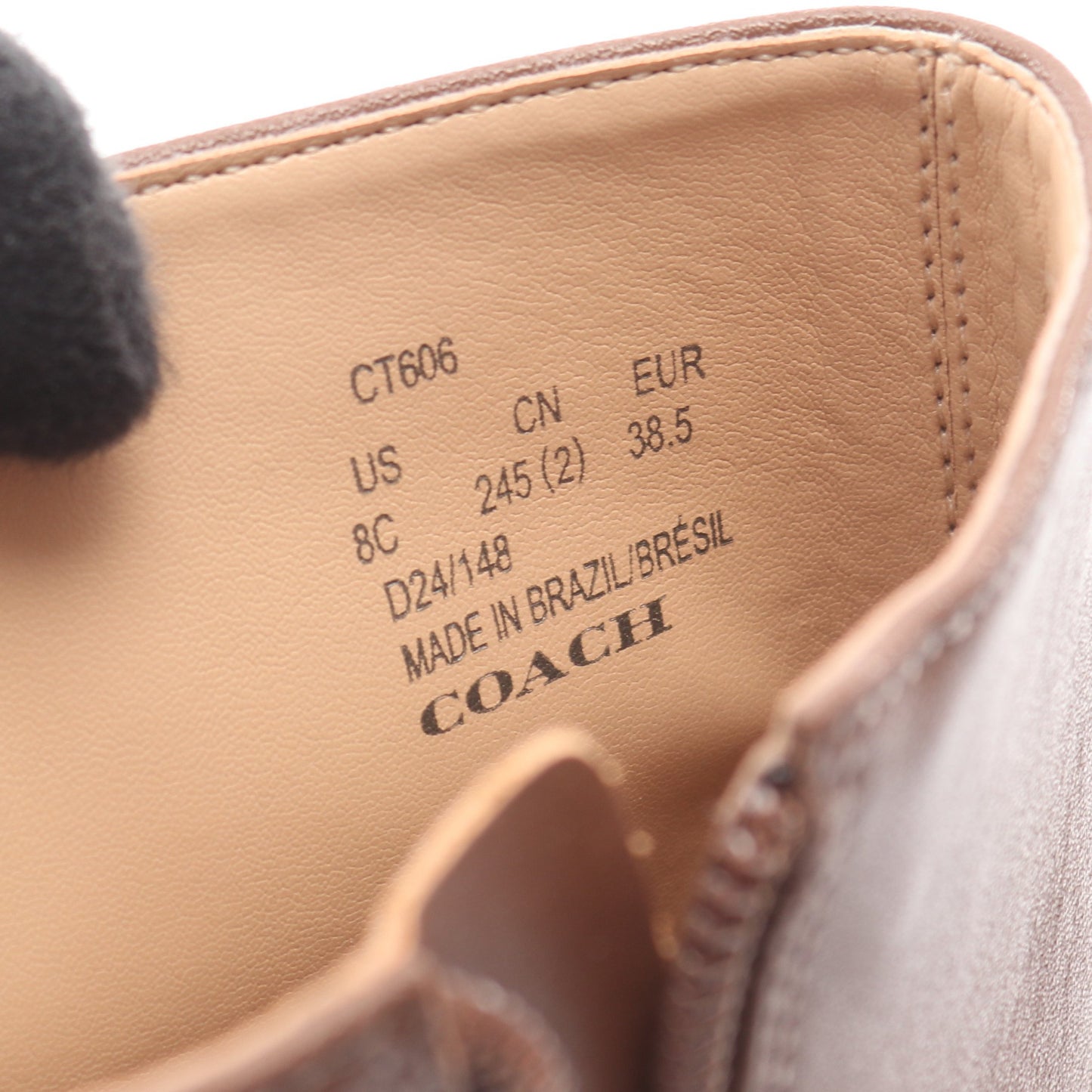 シャナ ブーティー ブーツ レザー ブラウン コーチ シューズ COACH