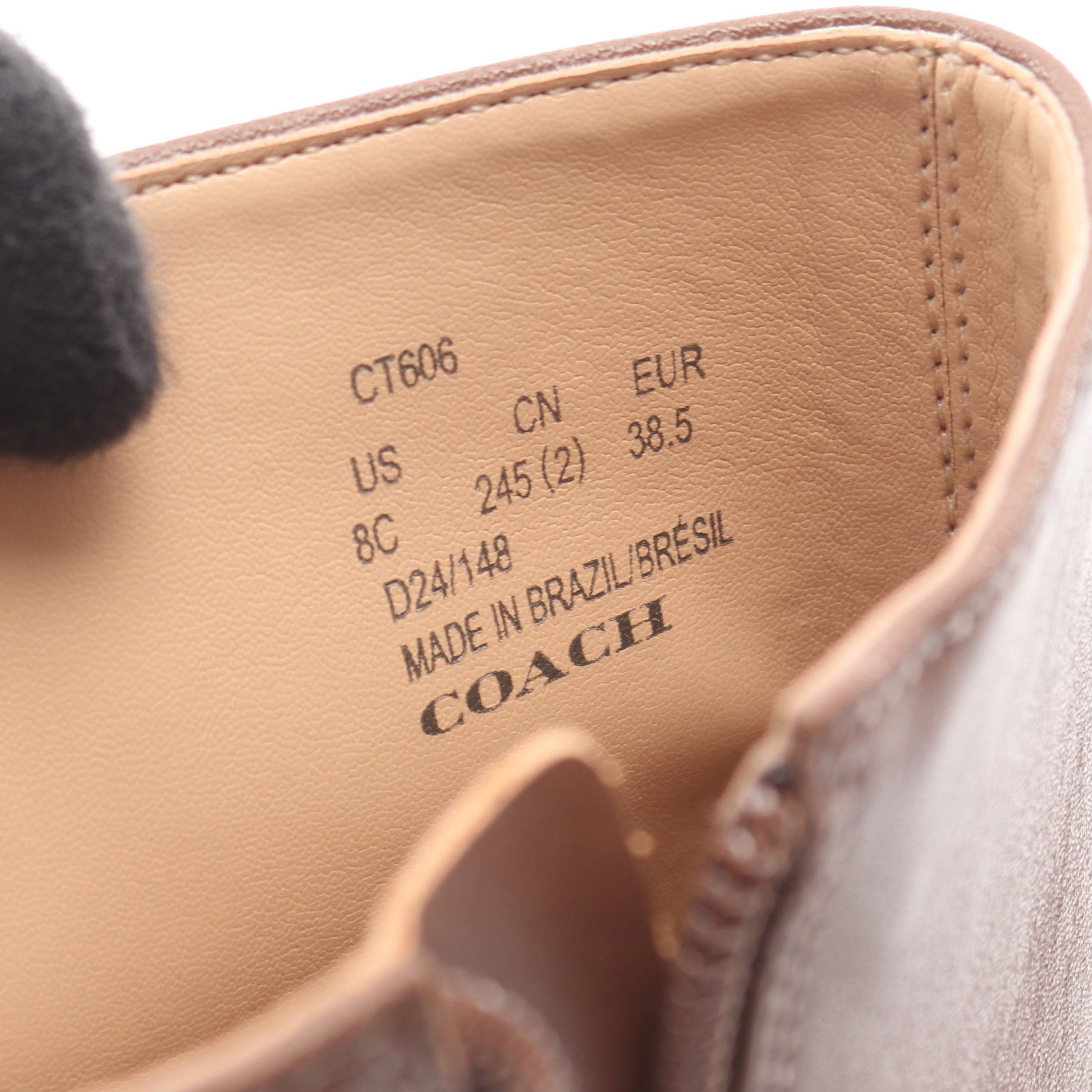 シャナ ブーティー ブーツ レザー ブラウン コーチ シューズ COACH