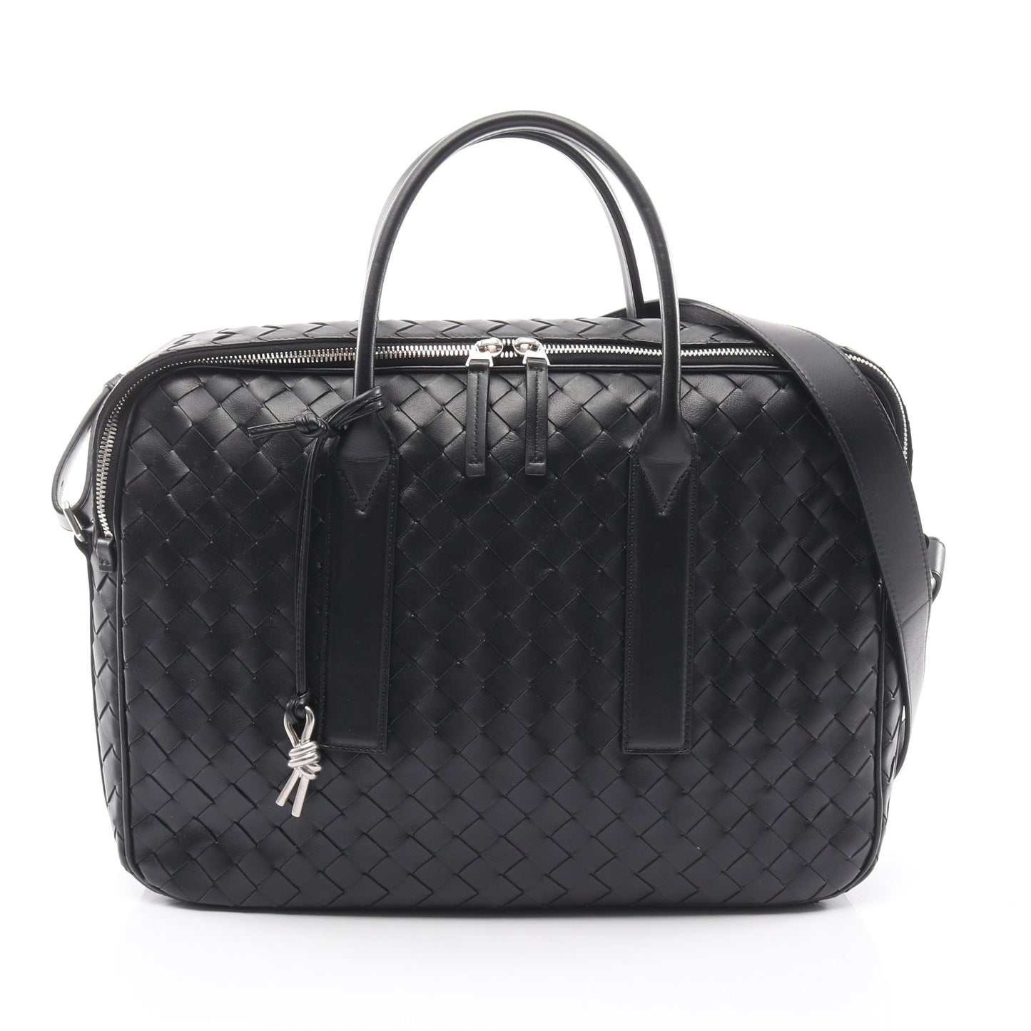 ゲッタウェイ イントレチャート 2WAY ブリーフケース ビジネスバッグ レザー ブラック ボッテガヴェネタ バッグ BOTTEGA VENETA