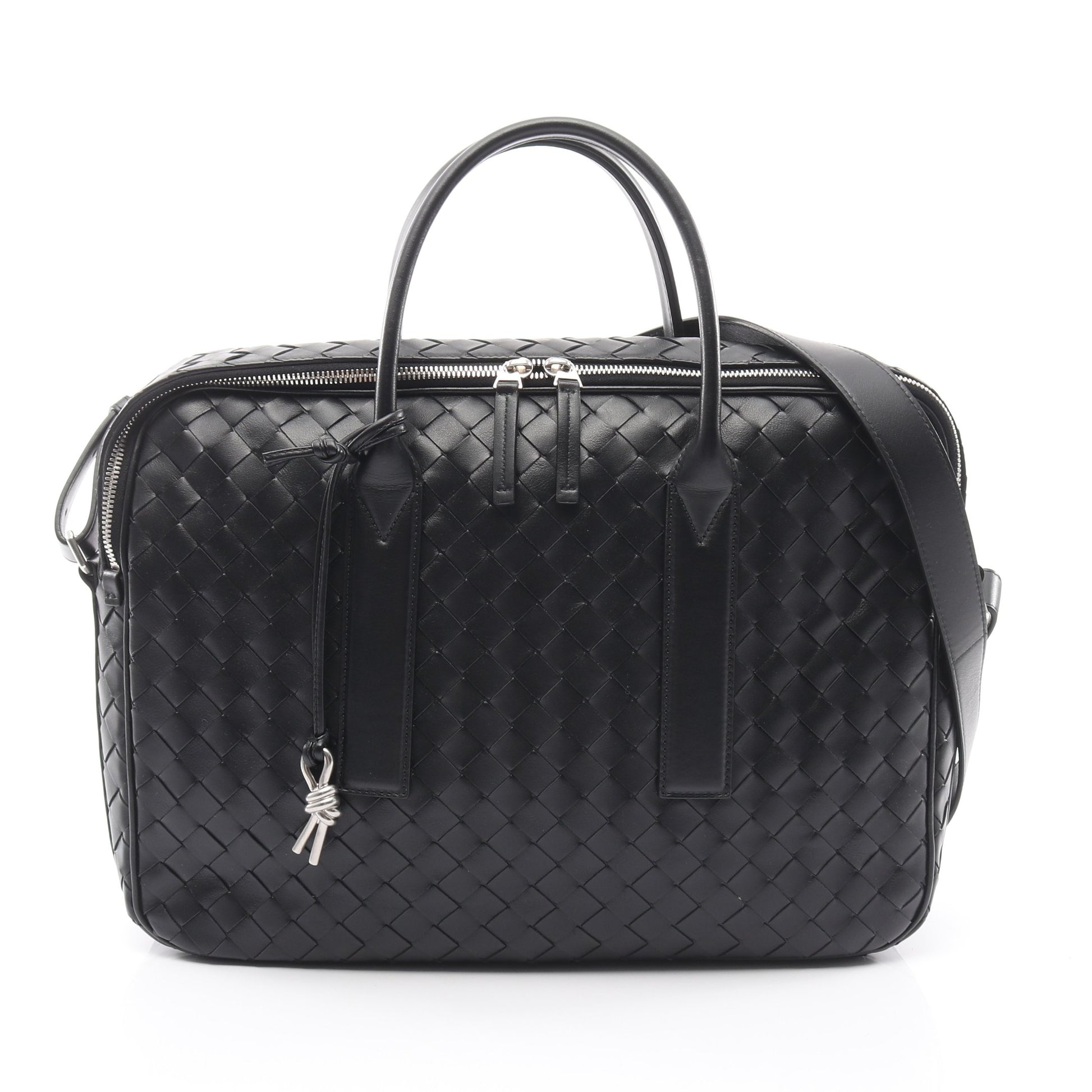 ゲッタウェイ イントレチャート 2WAY ブリーフケース ビジネスバッグ レザー ブラック ボッテガヴェネタ バッグ BOTTEGA VENETA
