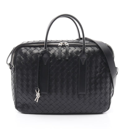 ゲッタウェイ イントレチャート 2WAY ブリーフケース ビジネスバッグ レザー ブラック ボッテガヴェネタ バッグ BOTTEGA VENETA