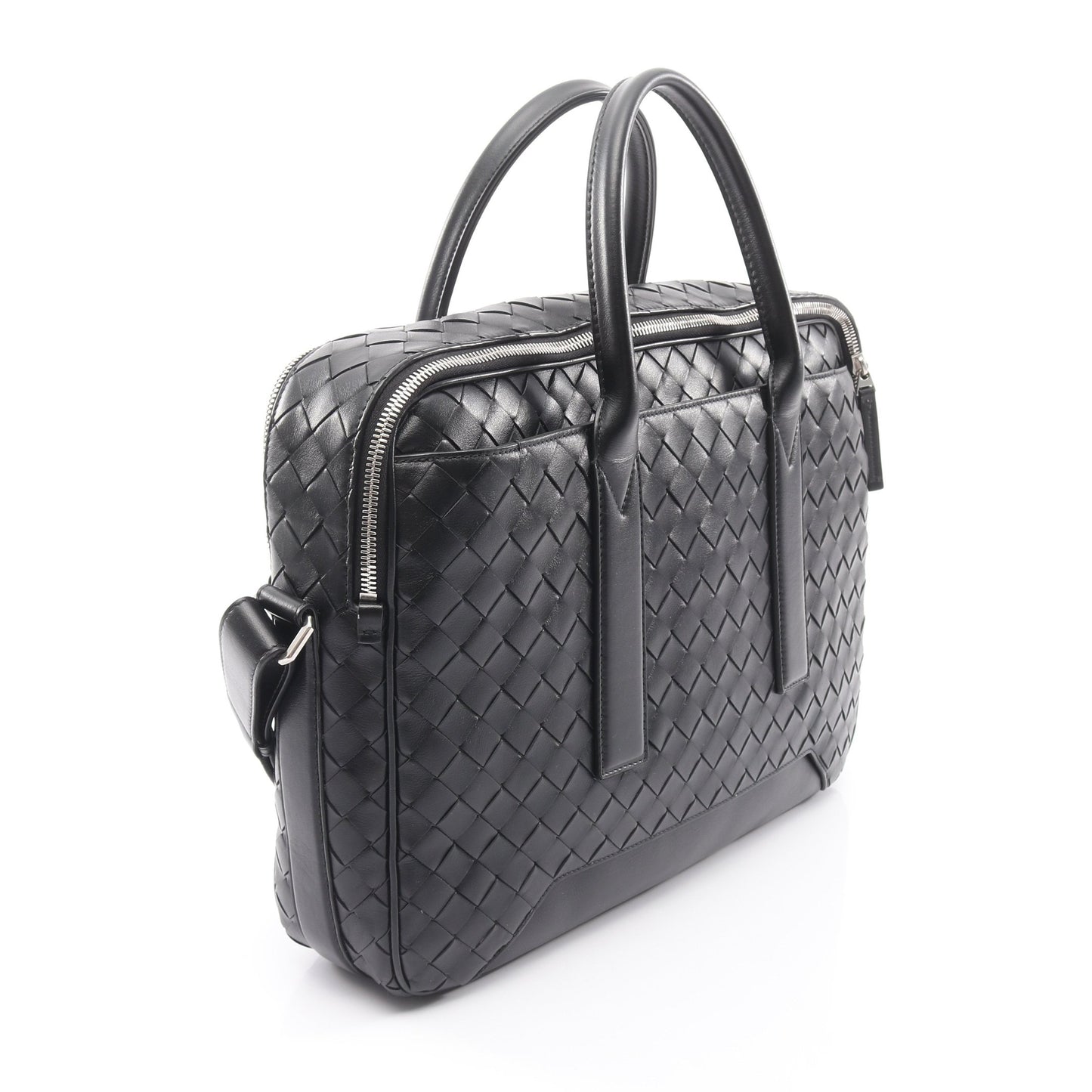 ゲッタウェイ イントレチャート 2WAY ブリーフケース ビジネスバッグ レザー ブラック ボッテガヴェネタ バッグ BOTTEGA VENETA