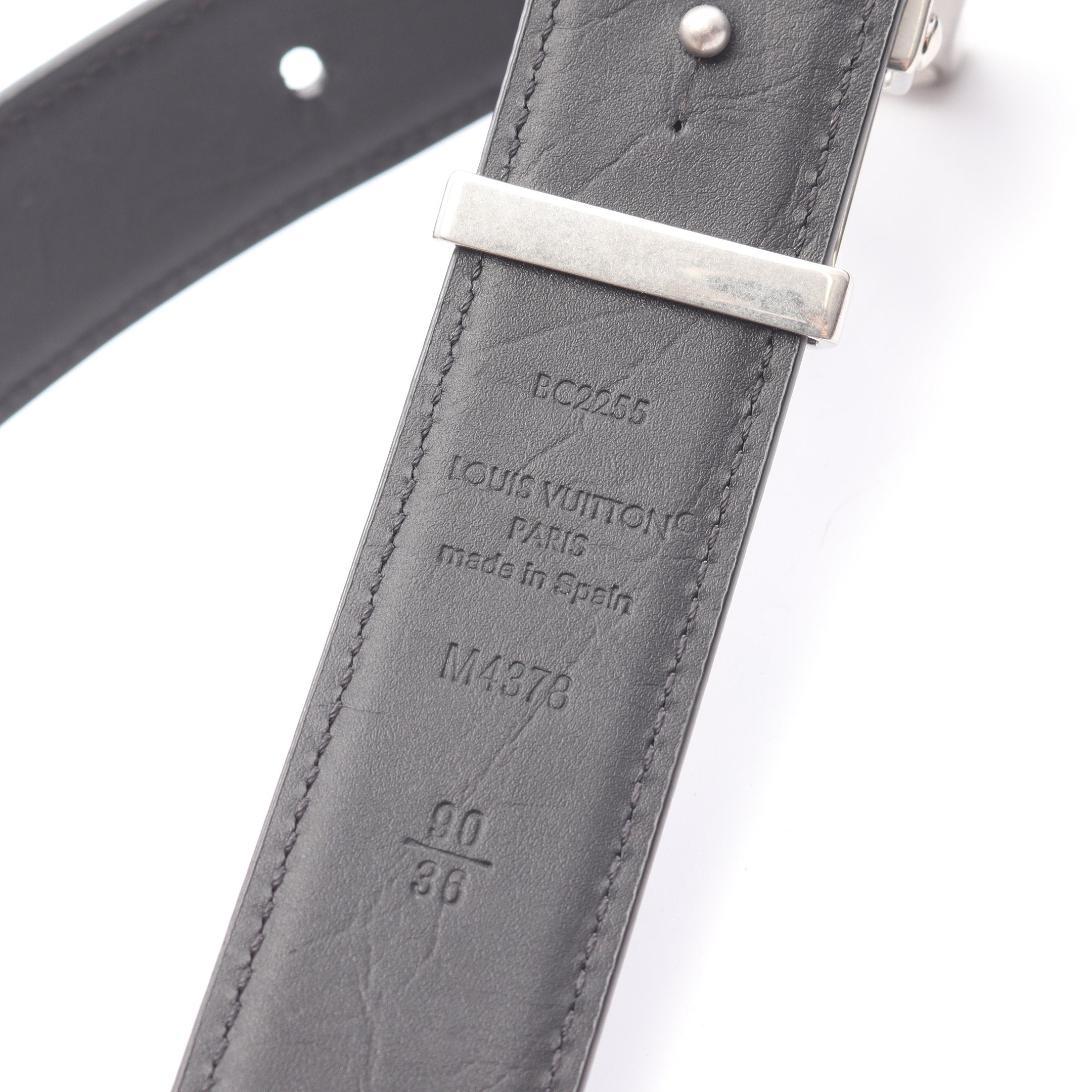 LVフロッグ リバーシブルベルト ダミエ 30mm ベルト レザー