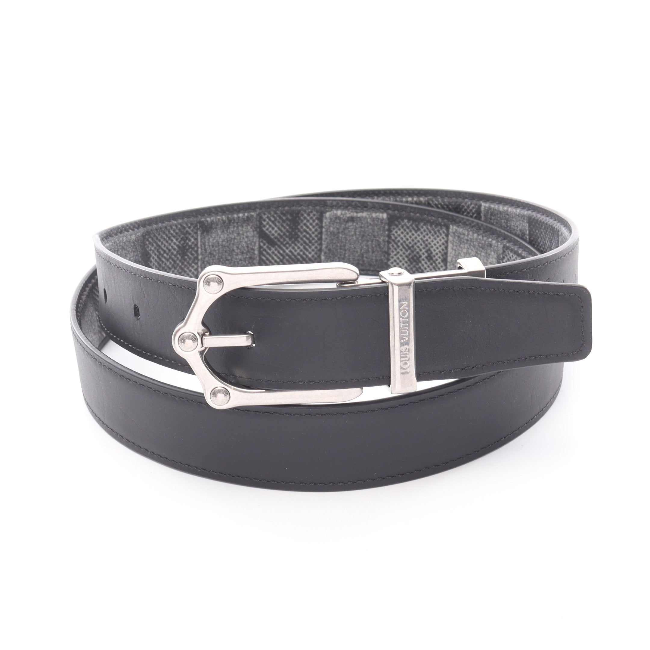 LVフロッグ リバーシブルベルト ダミエ 30mm ベルト レザー