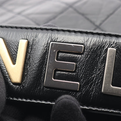 ガブリエル ドゥ シャネル コンビ金具 ワンショルダーバッグ エイジドカーフスキン ブラック シャネル バッグ CHANEL