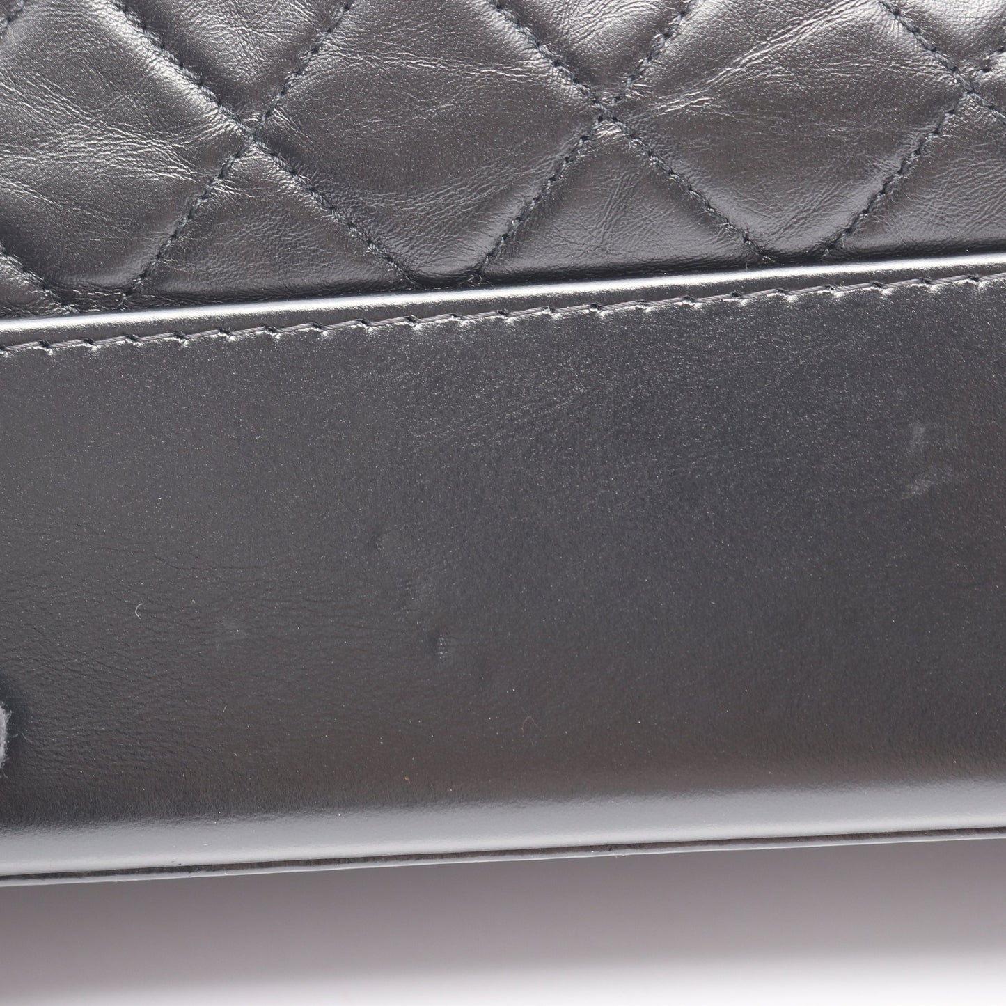 ガブリエル ドゥ シャネル コンビ金具 ワンショルダーバッグ エイジドカーフスキン ブラック シャネル バッグ CHANEL