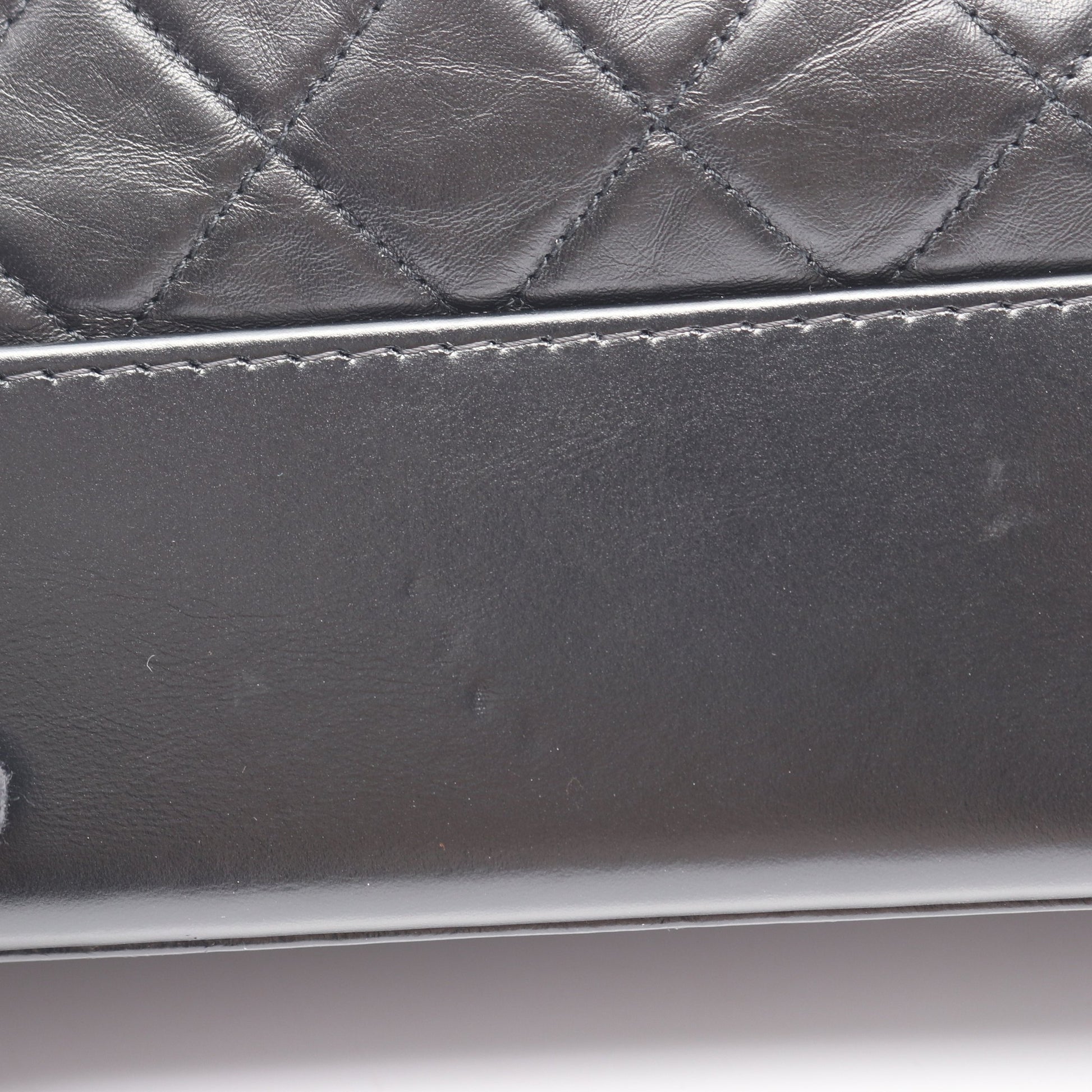 ガブリエル ドゥ シャネル コンビ金具 ワンショルダーバッグ エイジドカーフスキン ブラック シャネル バッグ CHANEL