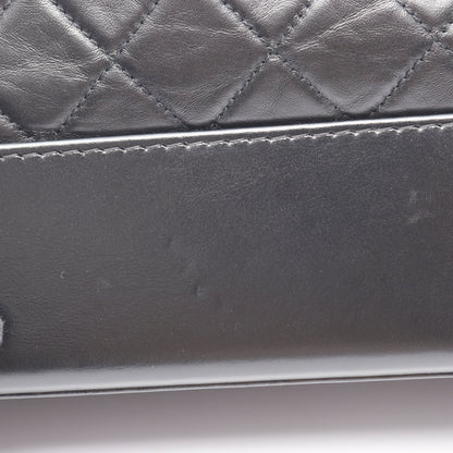 ガブリエル ドゥ シャネル コンビ金具 ワンショルダーバッグ エイジドカーフスキン ブラック シャネル バッグ CHANEL