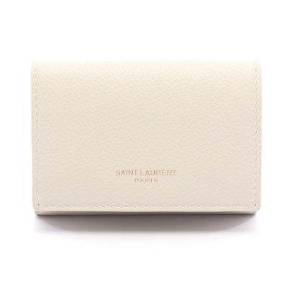 コンパクトウォレット 三つ折り財布 レザー オフホワイト サンローランパリ 財布・小物 SAINT LAURENT PARIS