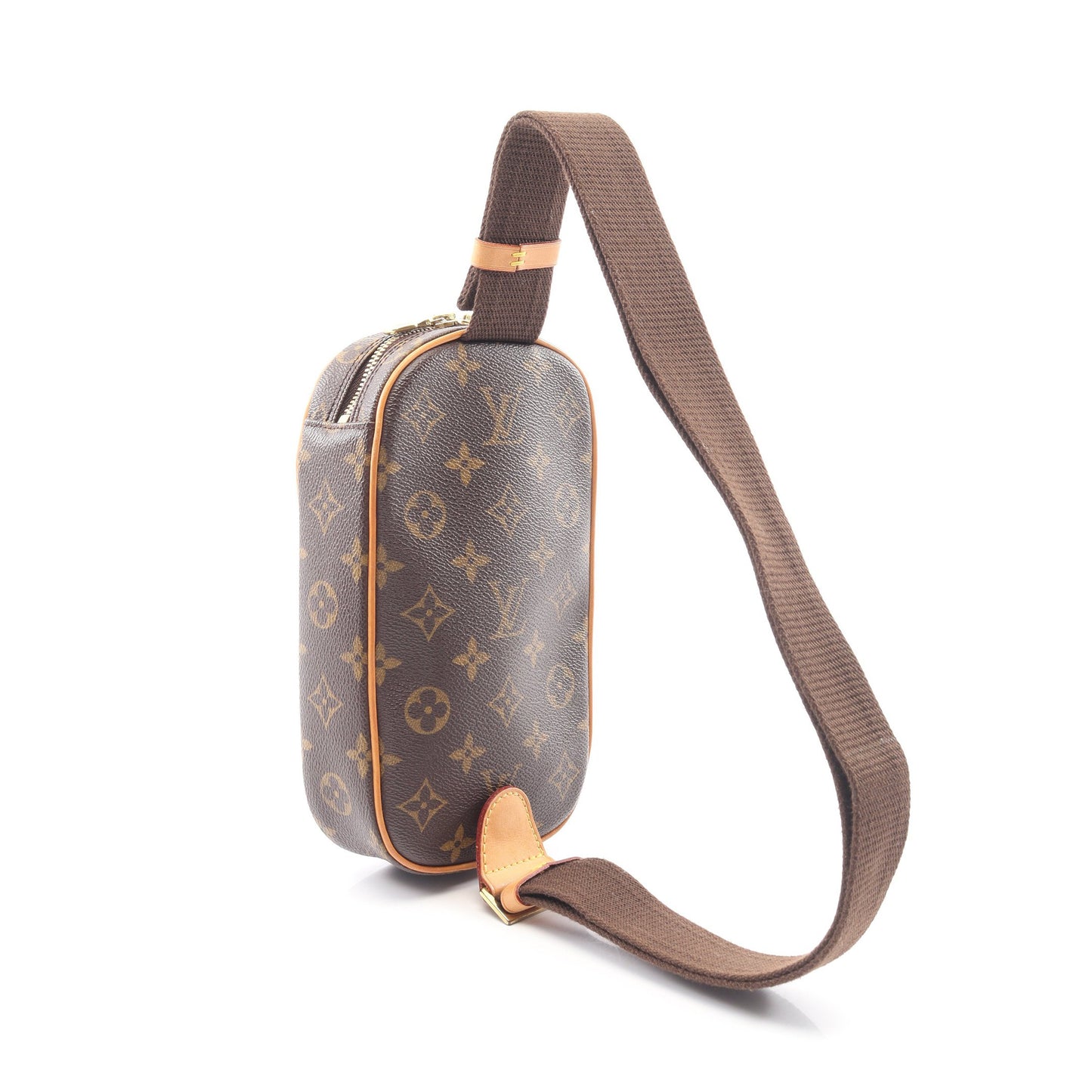 ポシェットガンジュ モノグラム ボディバッグ PVC レザー ブラウン ルイヴィトン バッグ LOUIS VUITTON