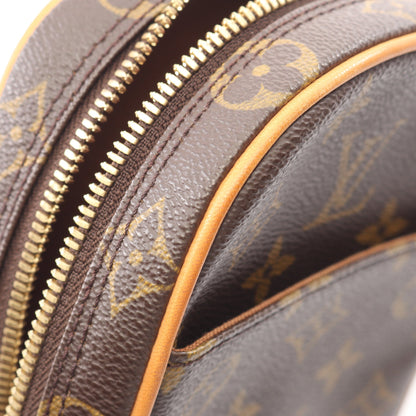 ポシェットガンジュ モノグラム ボディバッグ PVC レザー ブラウン ルイヴィトン バッグ LOUIS VUITTON