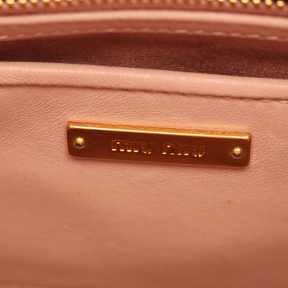 マテラッセ 2WAY ハンドバッグ レザー ピンクベージュ ミュウミュウ バッグ miu miu