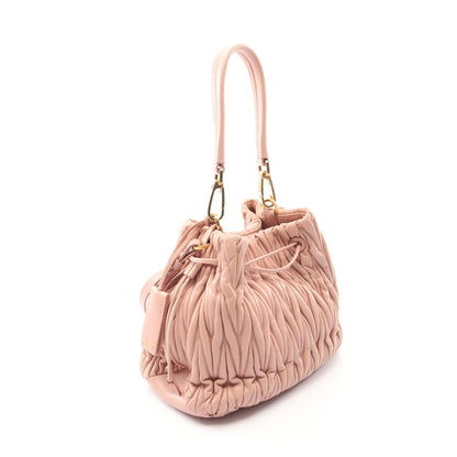 マテラッセ 2WAY ハンドバッグ レザー ピンクベージュ ミュウミュウ バッグ miu miu
