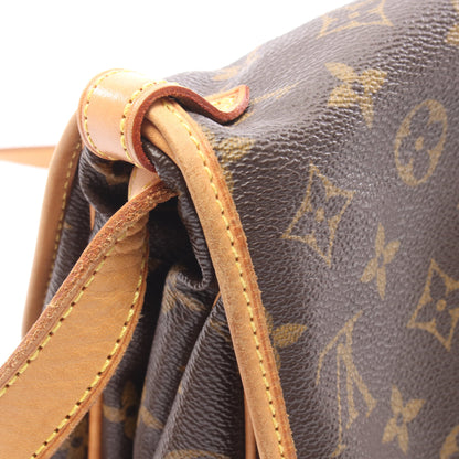 ソミュール30 モノグラム ショルダーバッグ PVC レザー ブラウン ルイヴィトン バッグ LOUIS VUITTON