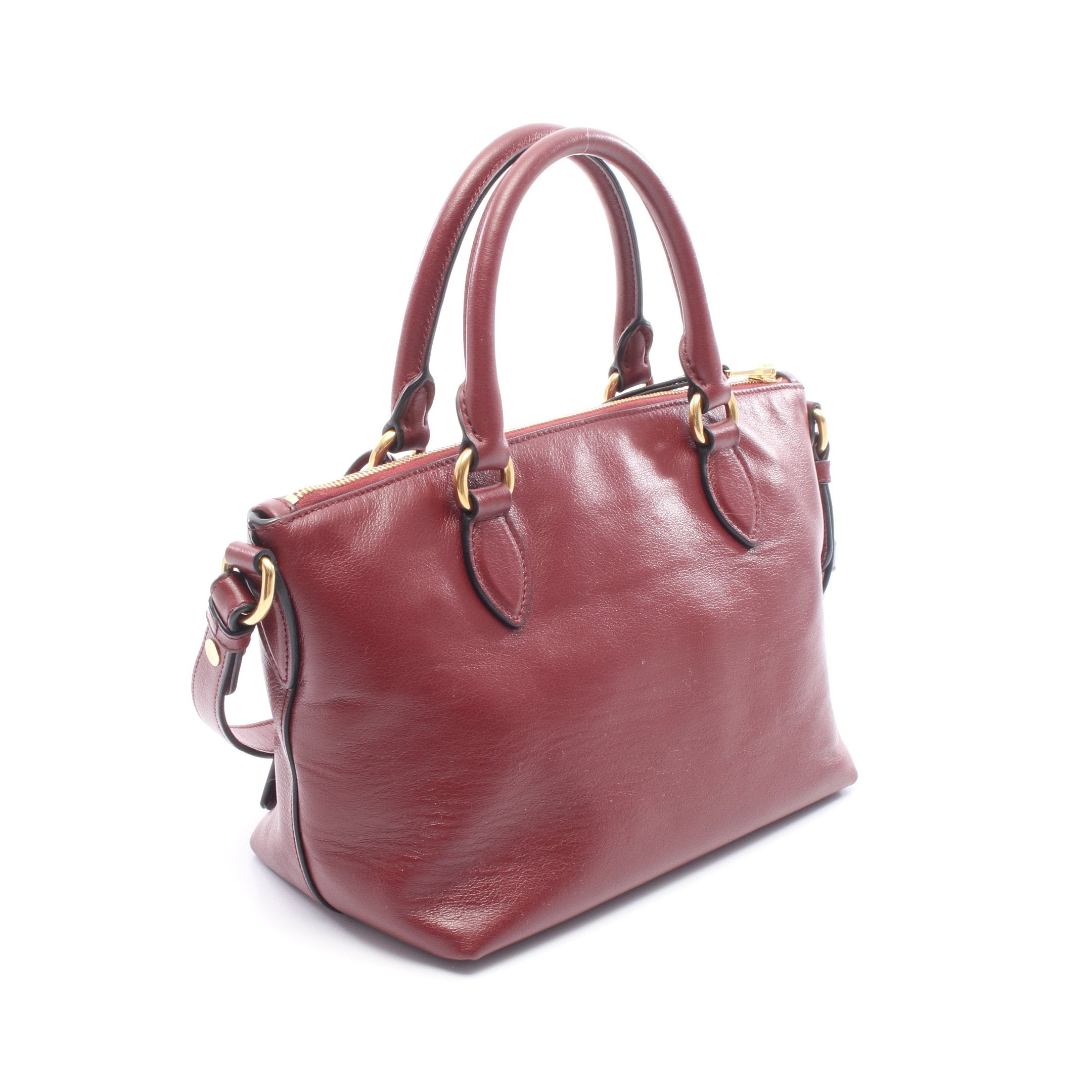 PRADA ショルダー GLACE CALF 2WAYハンドバッグ プラダ PRADA ☆ロゴ