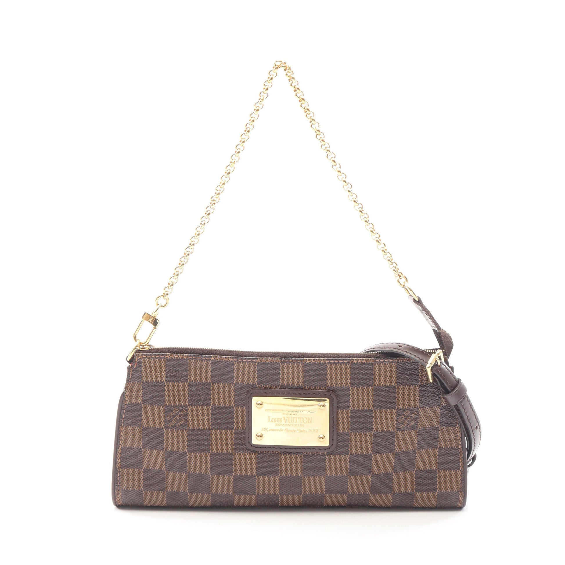ソフィ ダミエエベヌ 2WAY チェーンハンドバッグ PVC レザー ブラウン ルイヴィトン バッグ LOUIS VUITTON